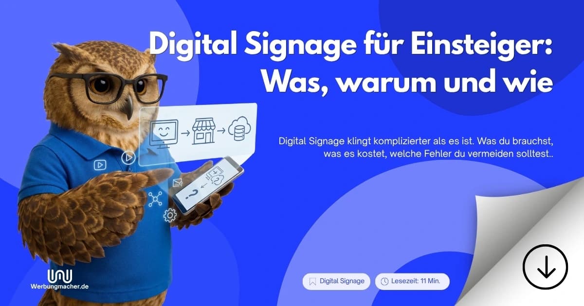 MANI präsentiert ein digitales Display. Ratgeberillustration.